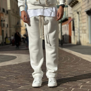 Pantalone tuta gamba larga bianco - FLAG STORE